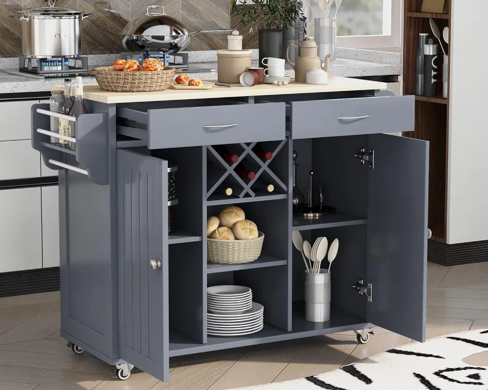 rolling island kitchen cart